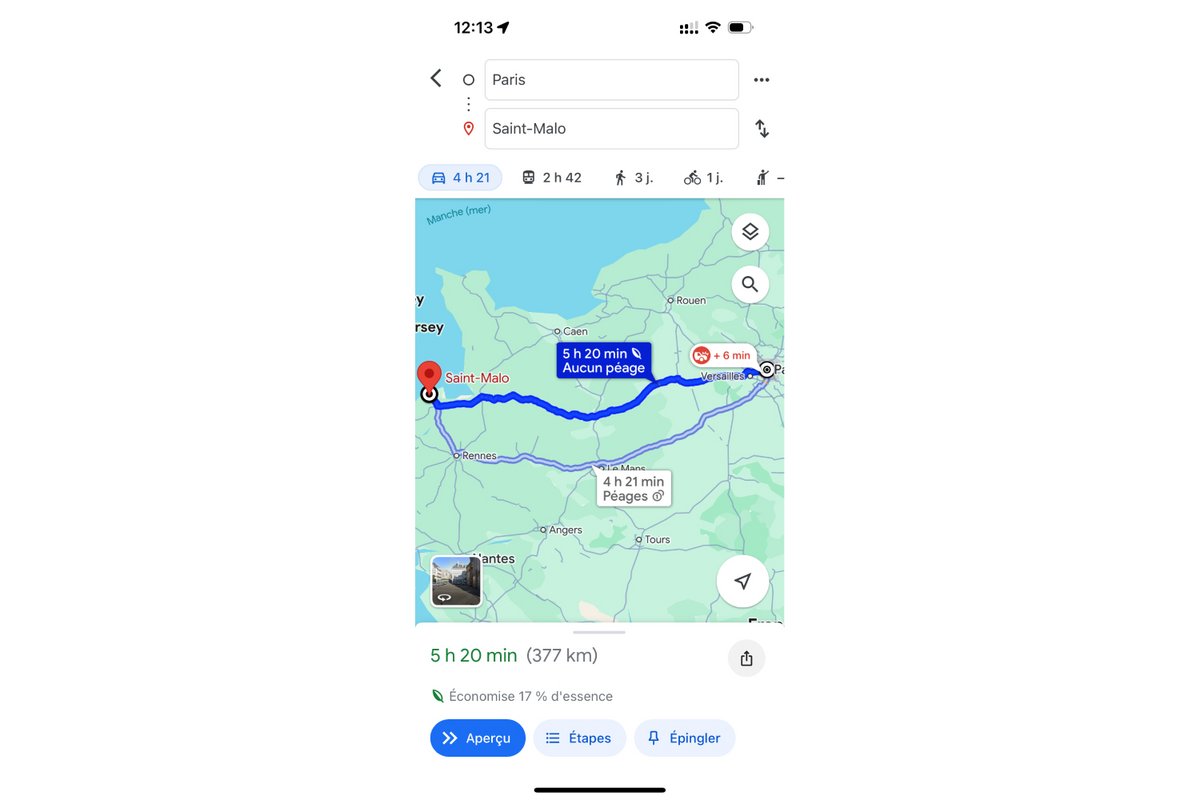 Outre les dépenses en carburant, Google Maps vous indique aussi quel trajet sera le plus cher © Mathilde Rochefort pour Clubic