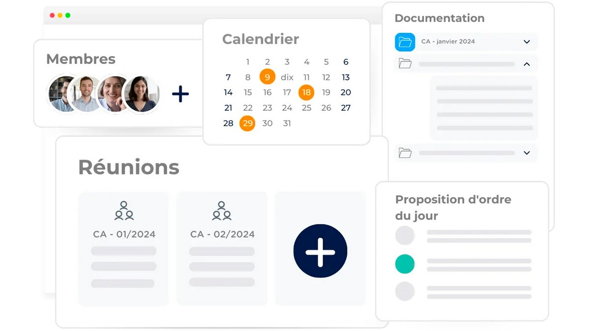 Le module Instances Digitalisées (Board Portal) facilite la gestion sécurisée des réunions, des documents, des votes et des procès-verbaux pour les Conseils d’Administration et secrétaires généraux - © DiliTrust