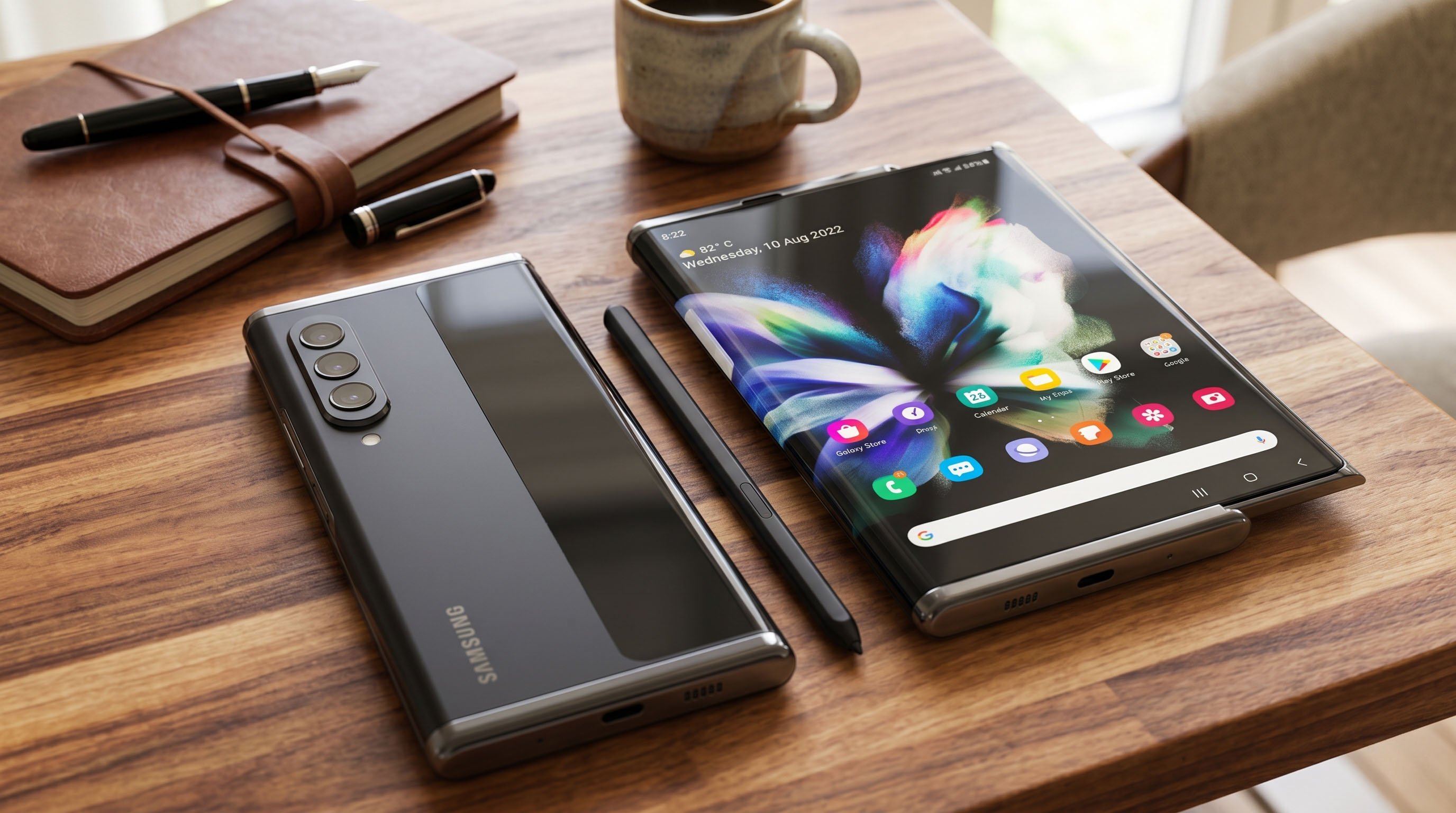 Un concept du Galaxy Z Slide réalisé avec l'IA. © Colin Golberg