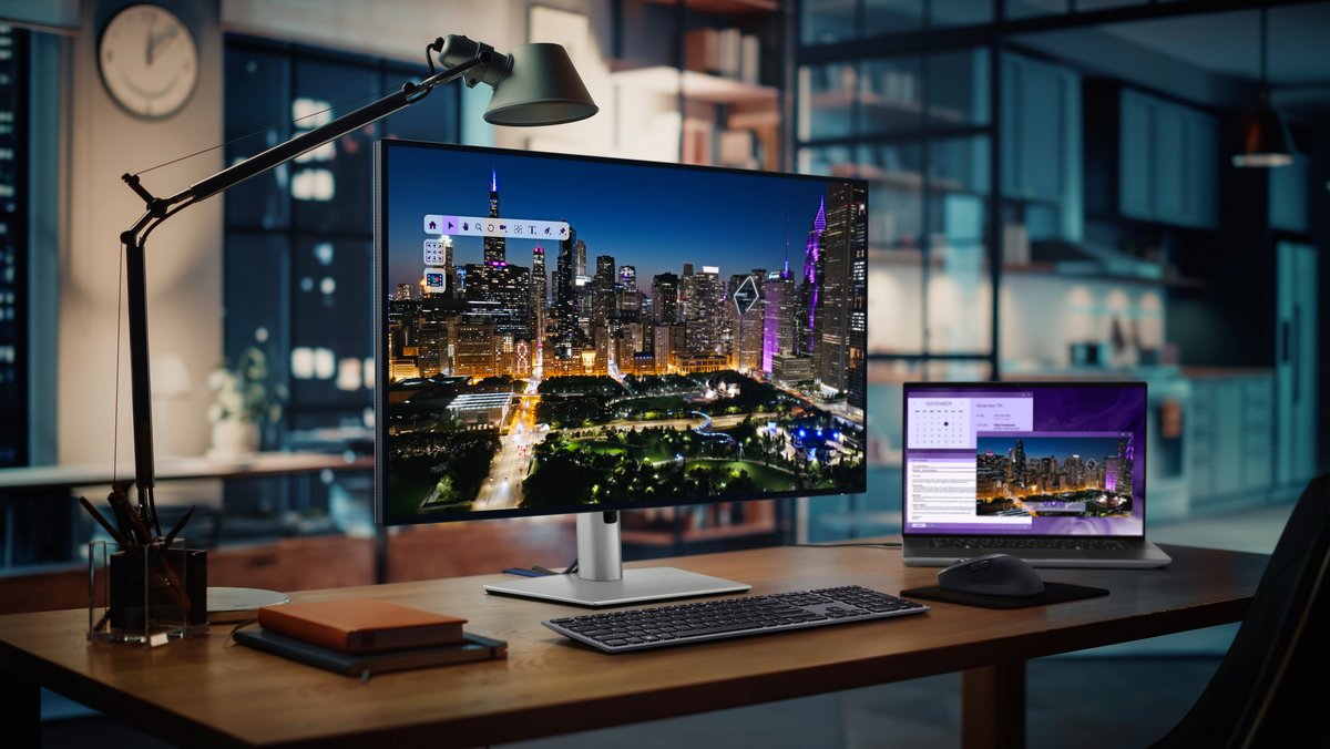 Le Dell UltraSharp U3225QE avec sa dalle 4K IPS Black "optimisée"  © Dell