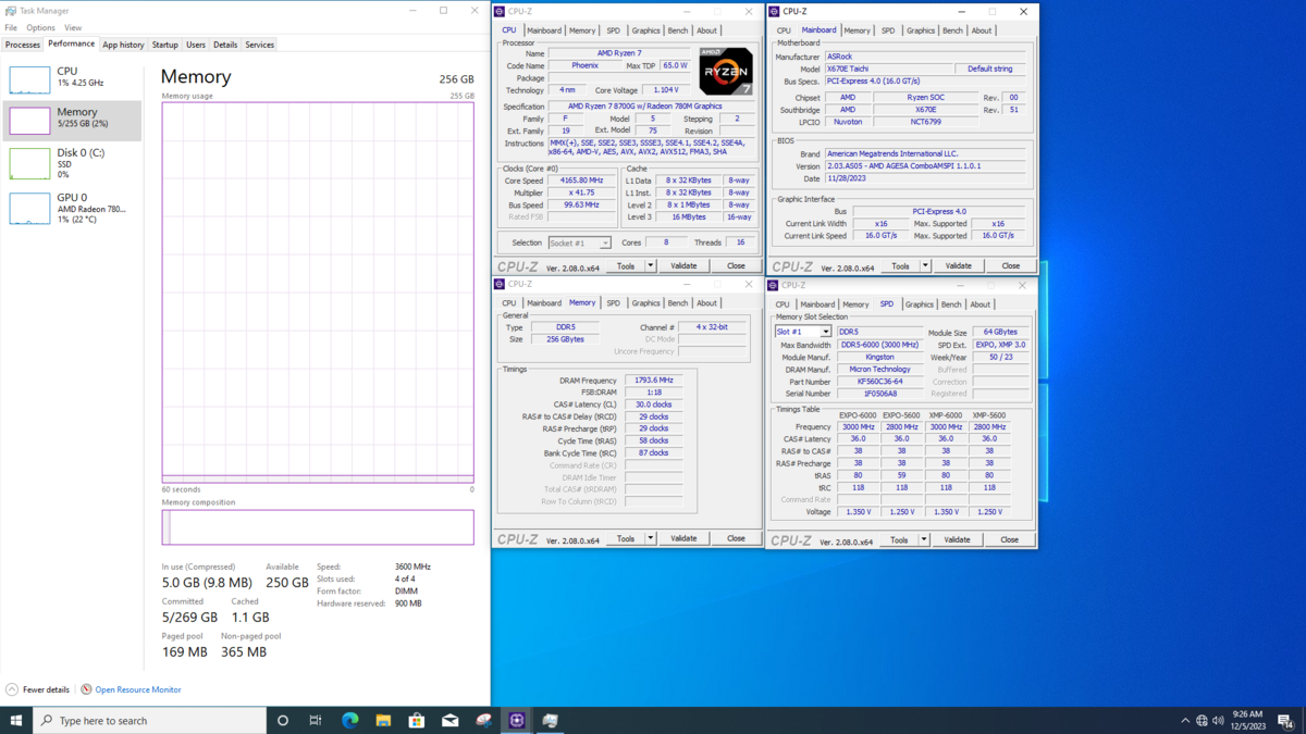 ASRock 256 Go de DDR5