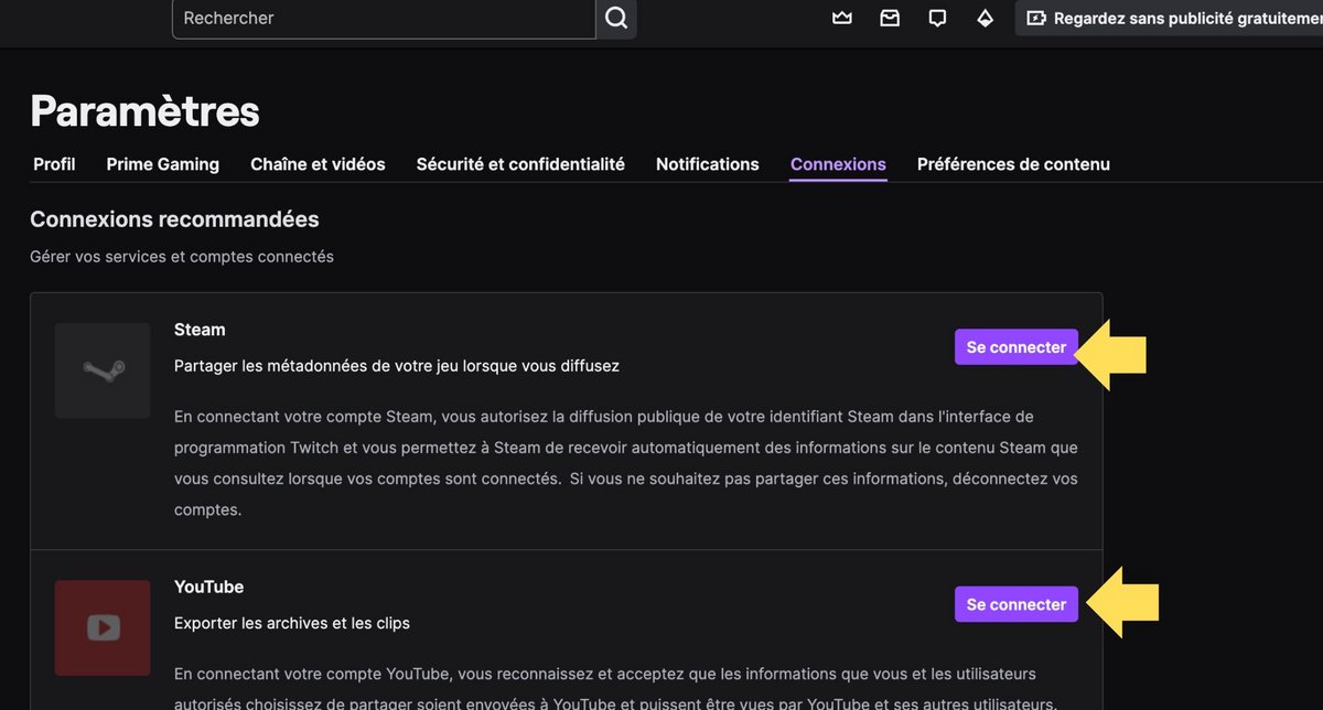 Exportez vos contenus © Twitch