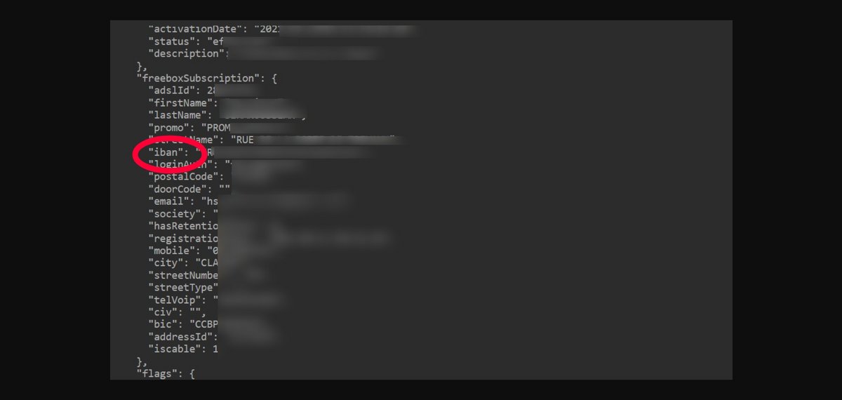 L'IBAN fait effectivement partie des données en possession des hackers, comme on peut le voir sur cet échantillon © Clubic