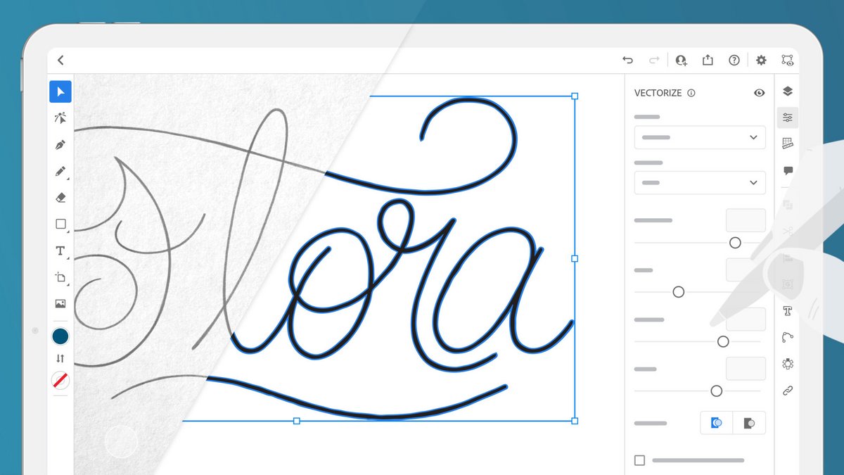 Vectorisation des tracés sur Illustrator pour iPad