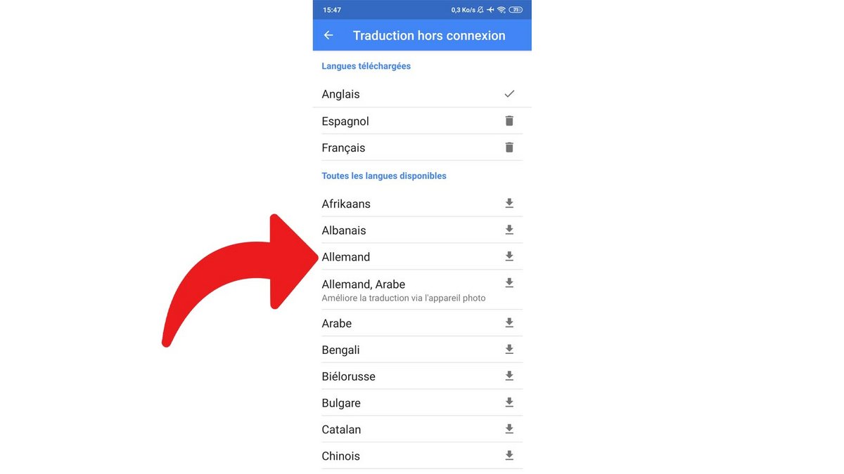 Google Traduction hors connexion