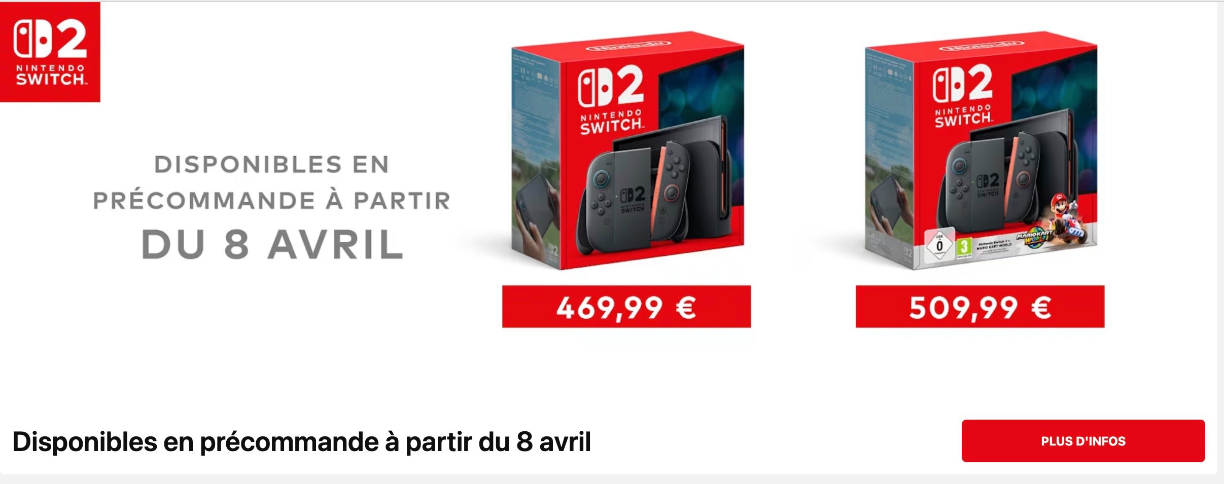 Oui, le tarif de la Nintendo Switch 2 pique carrément. ©Clubic