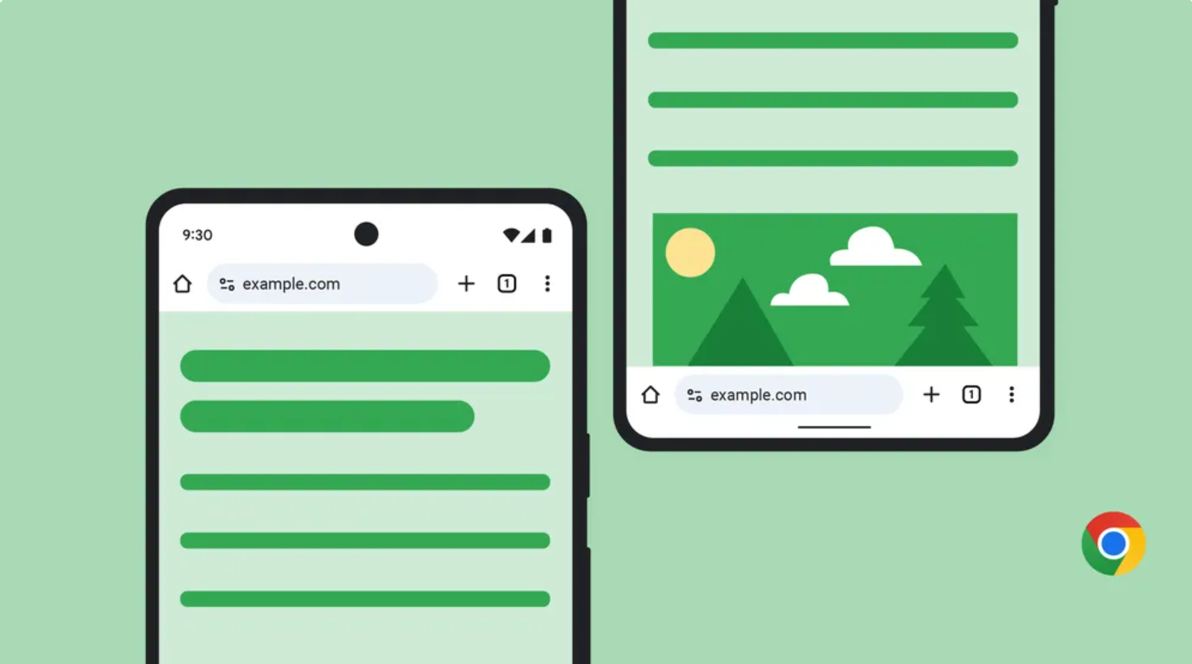 Sur Android, Chrome mettra la navigation à portée de pouce ©Google