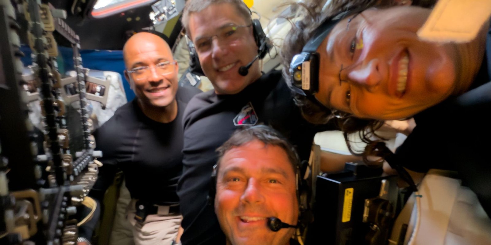 L'équipage de la mission Artemis II à bord de la capsule Orion. ©NASA