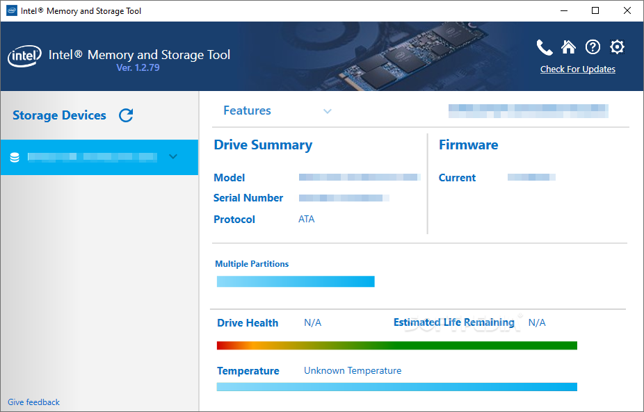 Intel Memory and Storage Tool