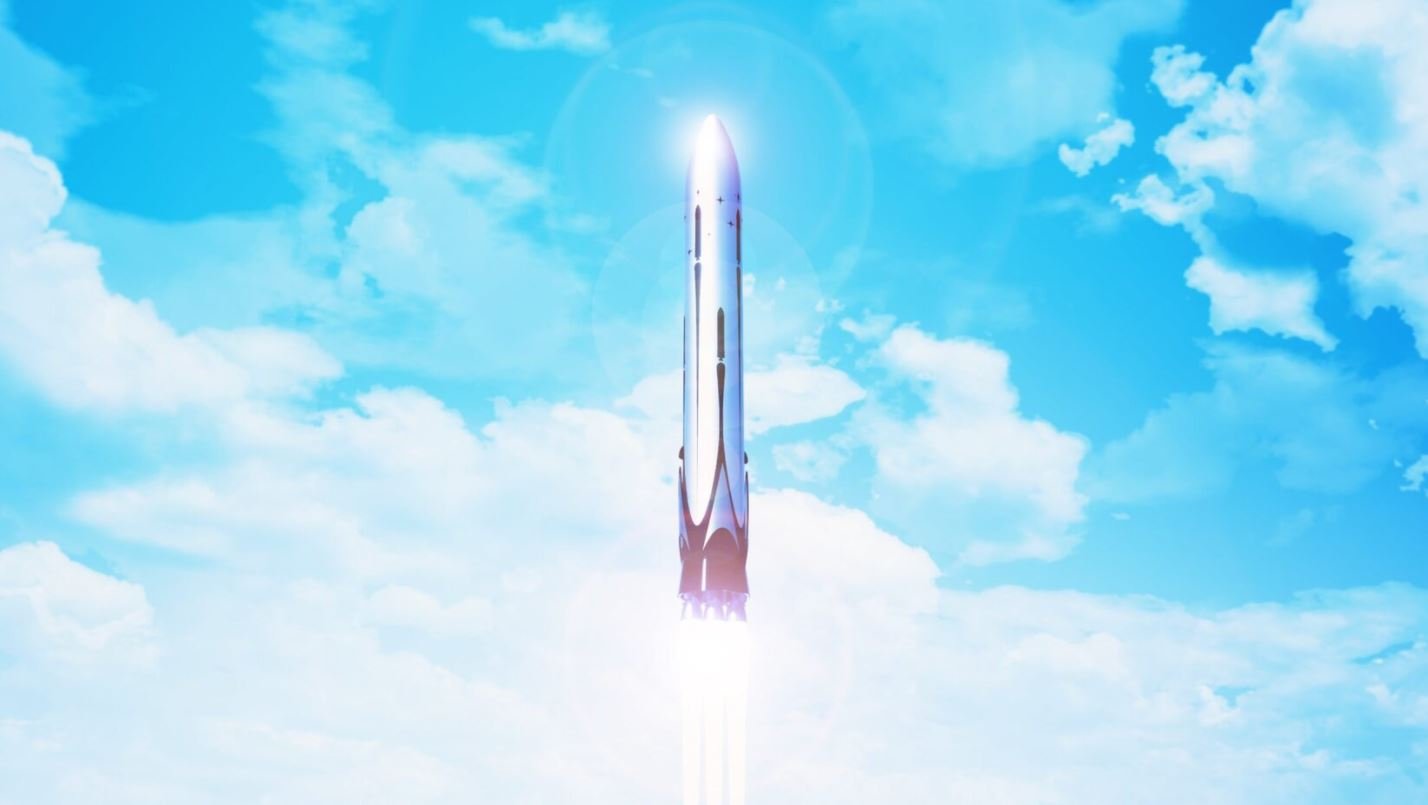 Vue d'artiste du prototype d'étage réutilisable Themis. Crédits : ESA/CNES