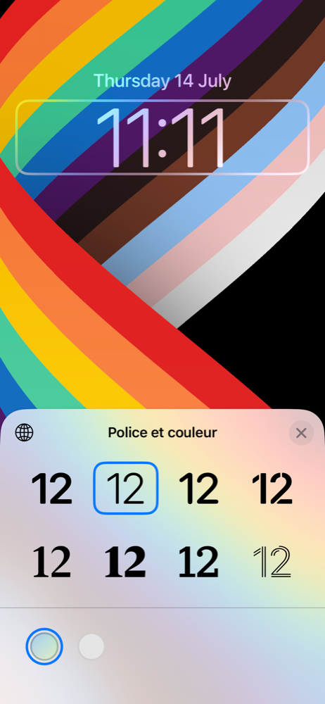 iOS 16 Personnalisation