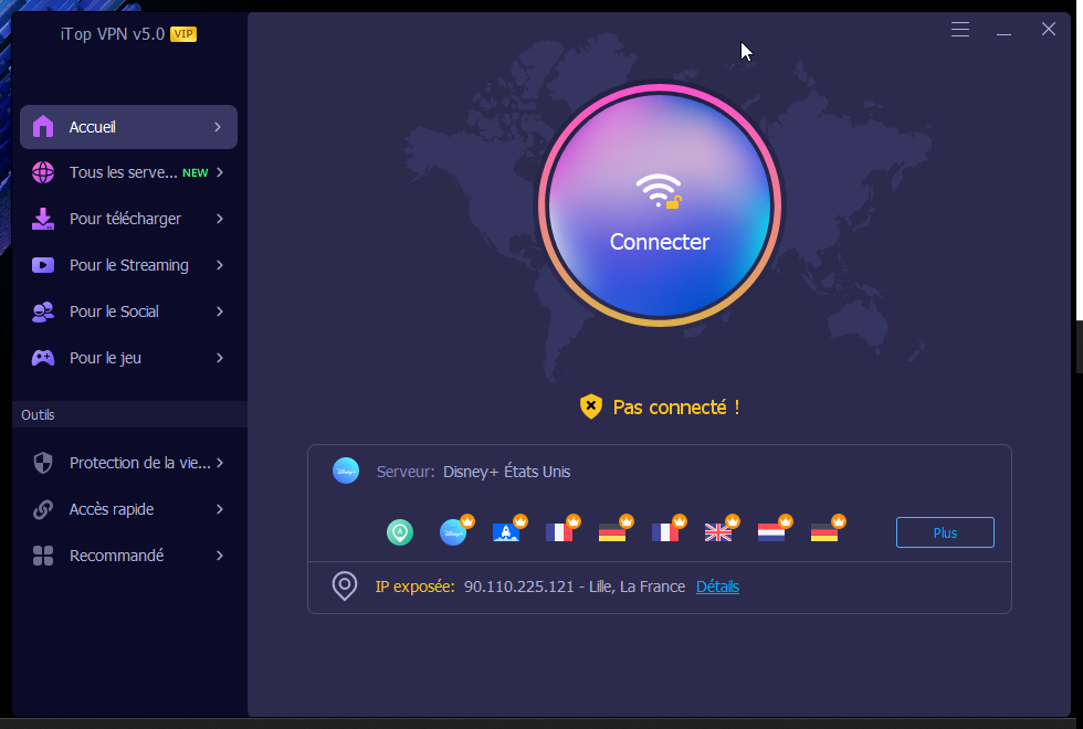 iTop VPN Accueil