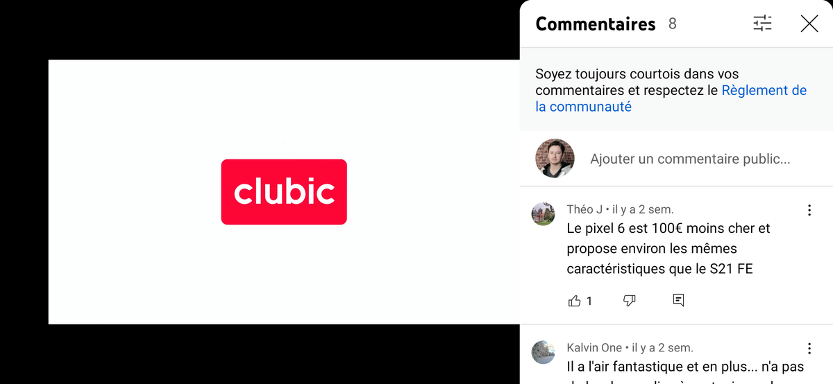 Vous pouvez désormais voir et écrire un commentaire pendant la lecture d'une vidéo © Clubic