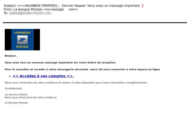 banque postale phishing