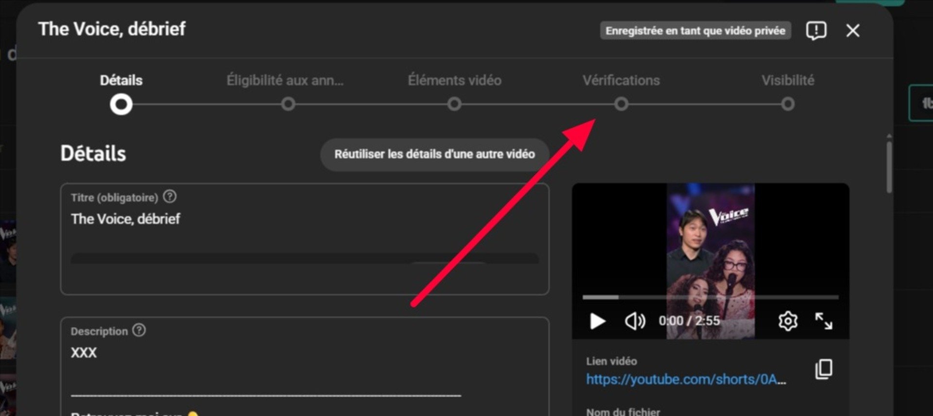 C'est ici que surgit le bug sur YouTube Studio. © Alexandre Boero / Clubic