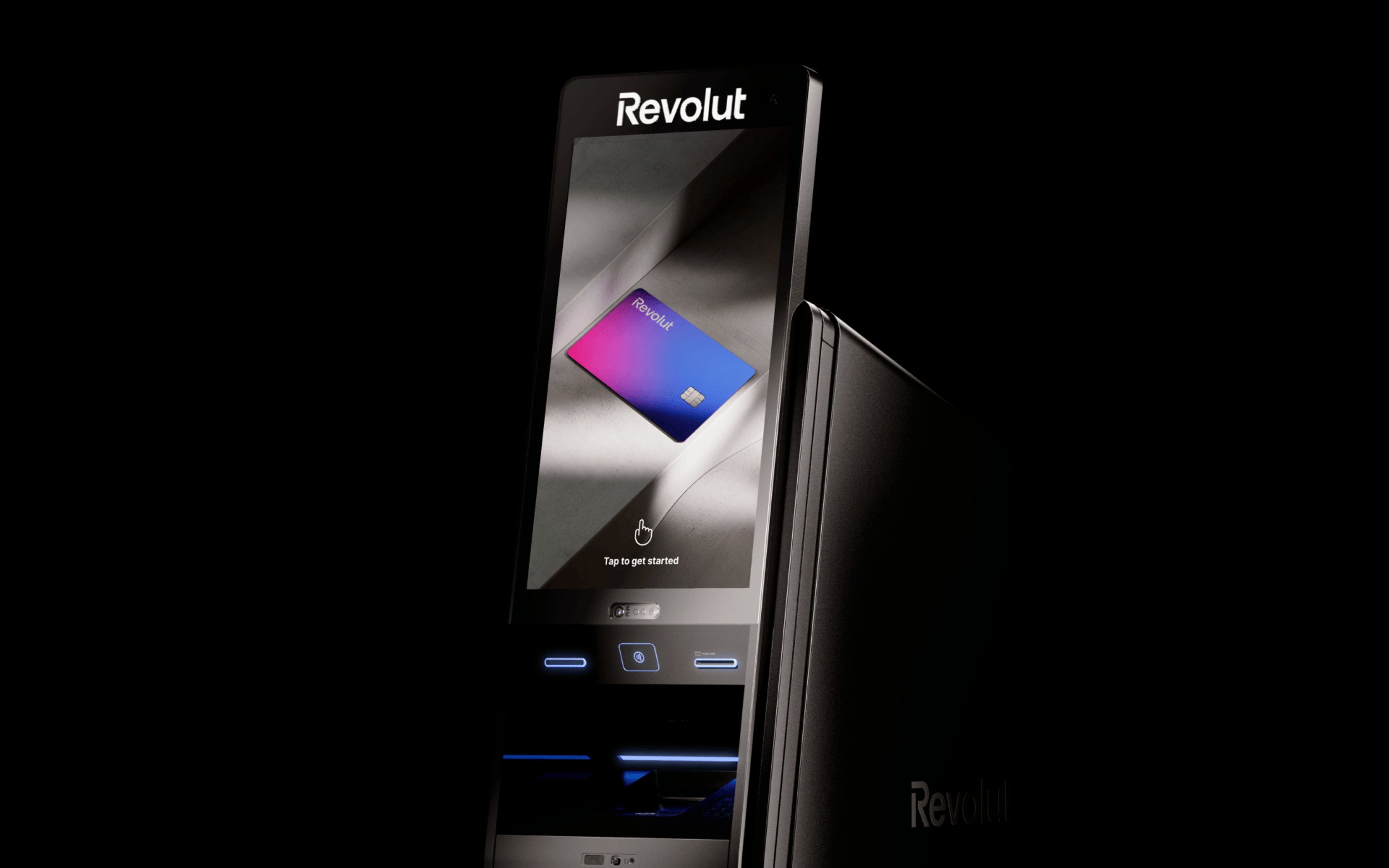 Le design très futuriste des distributeurs de billets © Revolut