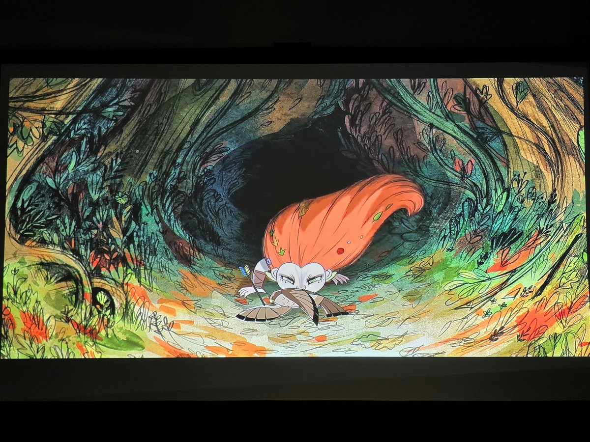 Très bon respect des couleurs saturées et des contours fins : ici, le BenQ W4100i affiche une image lumineuse et bien définie sur une scène animée du Peuple Loup. © Matthieu Legouge