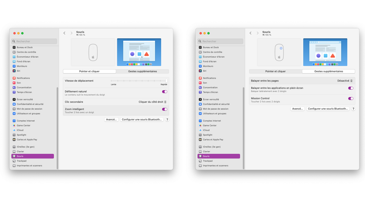 Accéder aux réglages de la Magic Mouse © Clubic