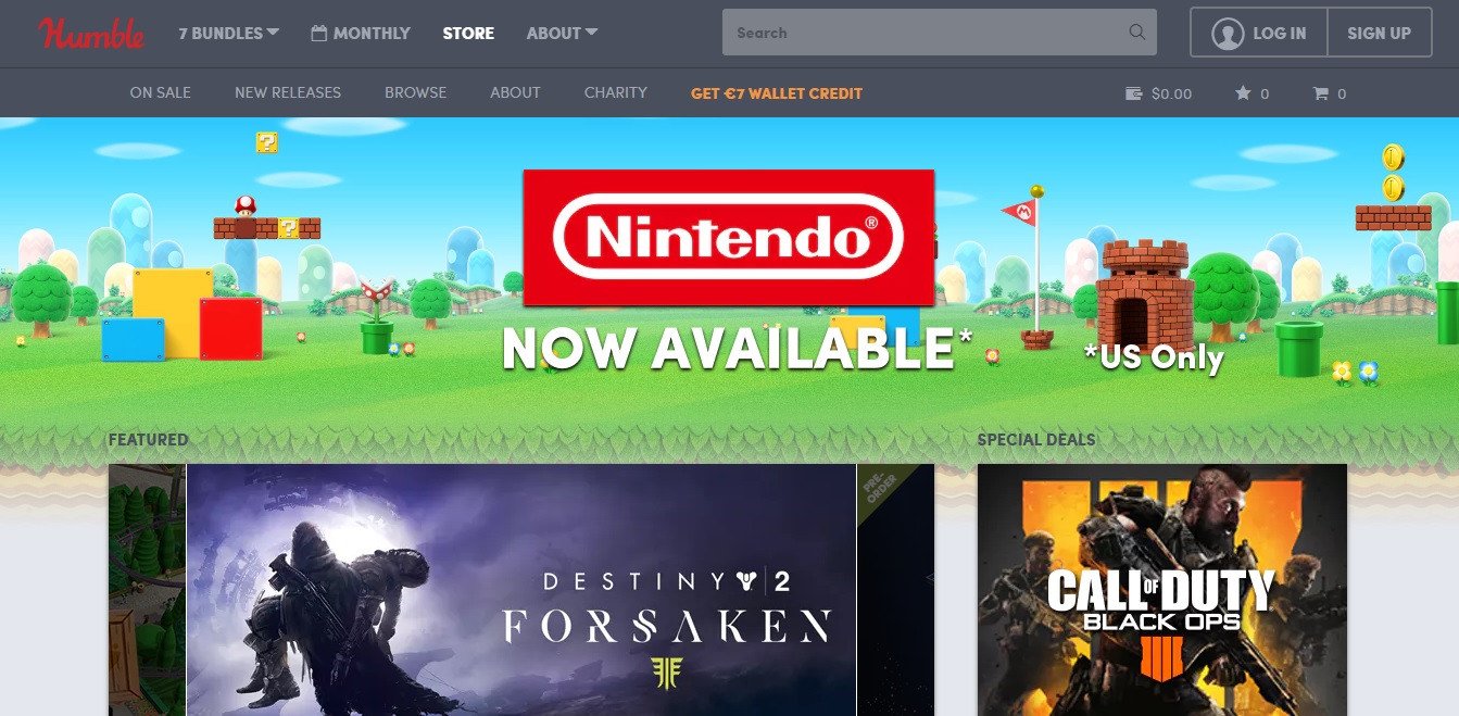 Humble Store Nintendo