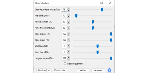 Audacity Réverbération Comment créer de la réverbération