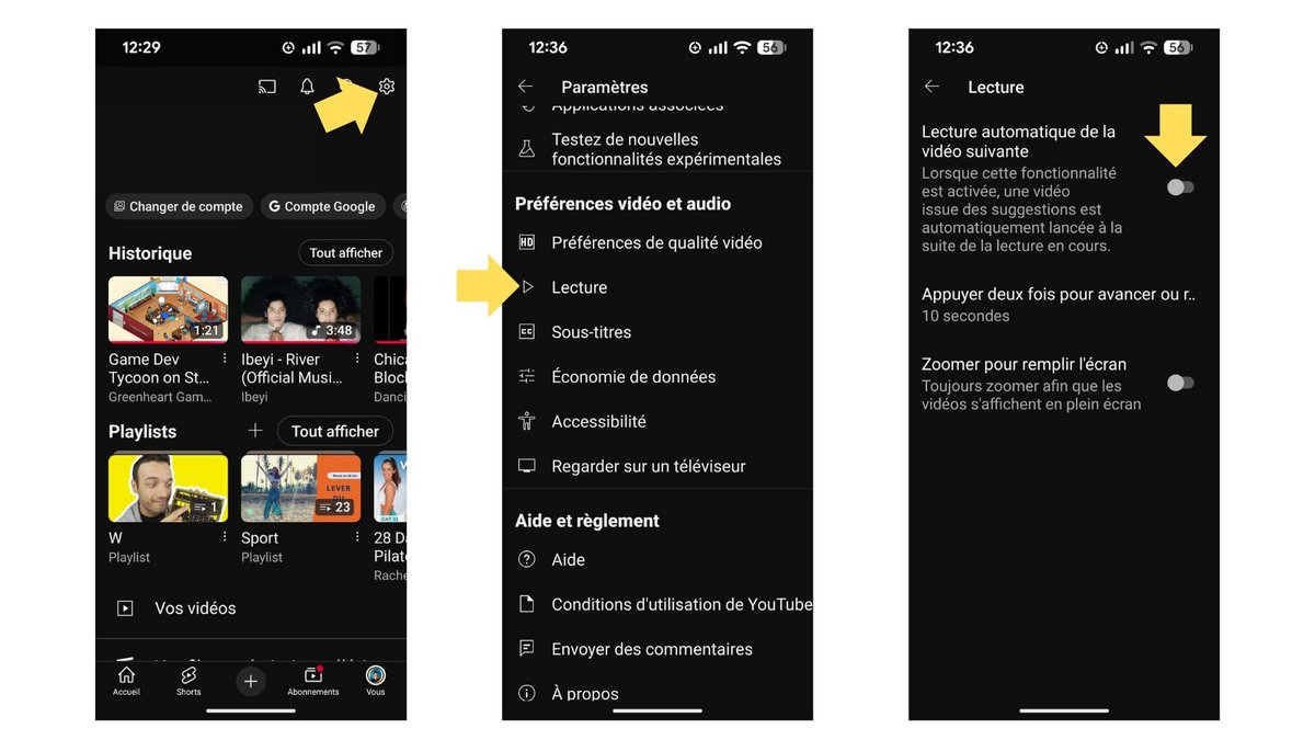 Bloquez la lecture automatique sur YouTube. ©Google