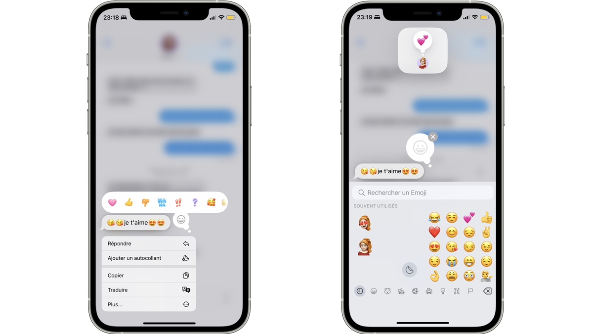 Comment utiliser les réactions personnalisées des messages emoji dans iOS 18 ? © Clubic