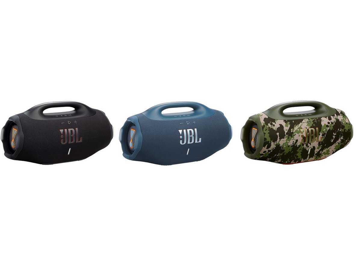 La Boombox 4 est disponible en trois couleurs. ©JBL