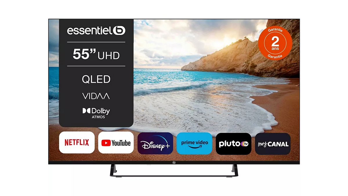 La TV QLED ESSENTIELB 55QLED308 © Clubic