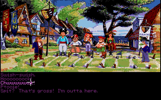 Un concours de crachats hautement tactique dans Monkey Island 2