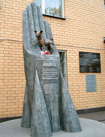 Monument russe en l'honneur de Laïka. Crédits NA