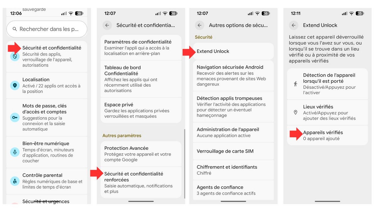 Activez la fonction « Extend Unlock ». ©Google