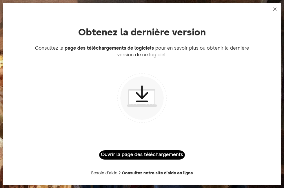 Non, pas de « dernière version de ce logiciel » sur le site ?! © Nerces pour Clubic