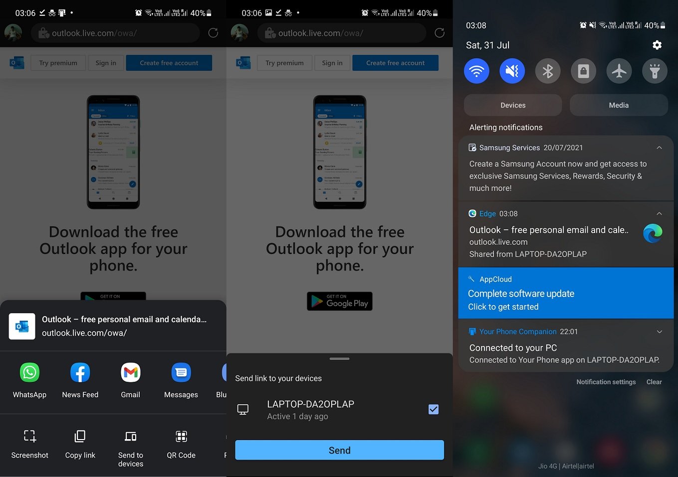 La nouvelle fonctionnalité de partage © WindowsLatest