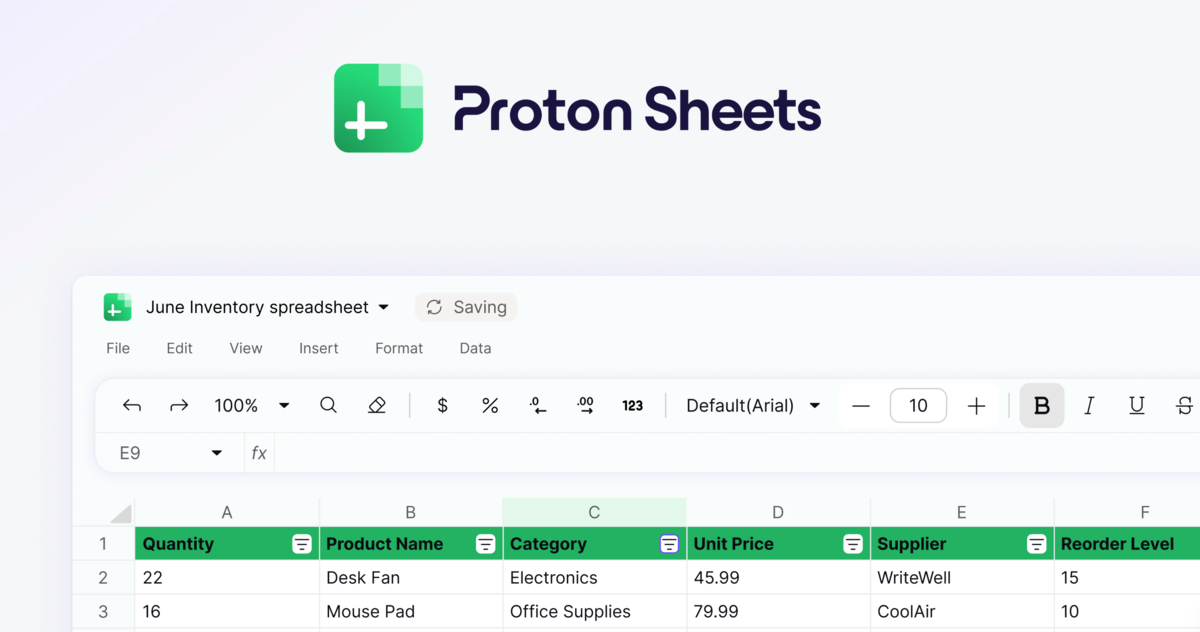 Avec ce nouveau service, Proton défie Google Sheets et Microsoft Excel