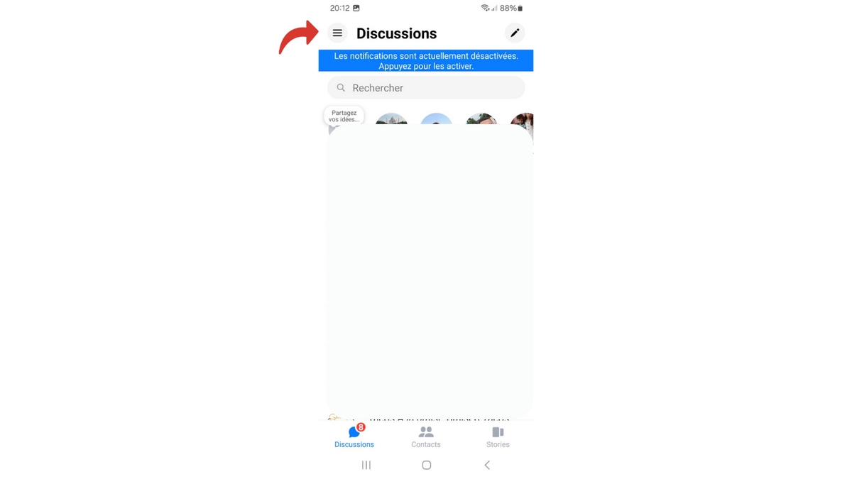 Comment activer les bulles de discussion sur Messenger ? 1