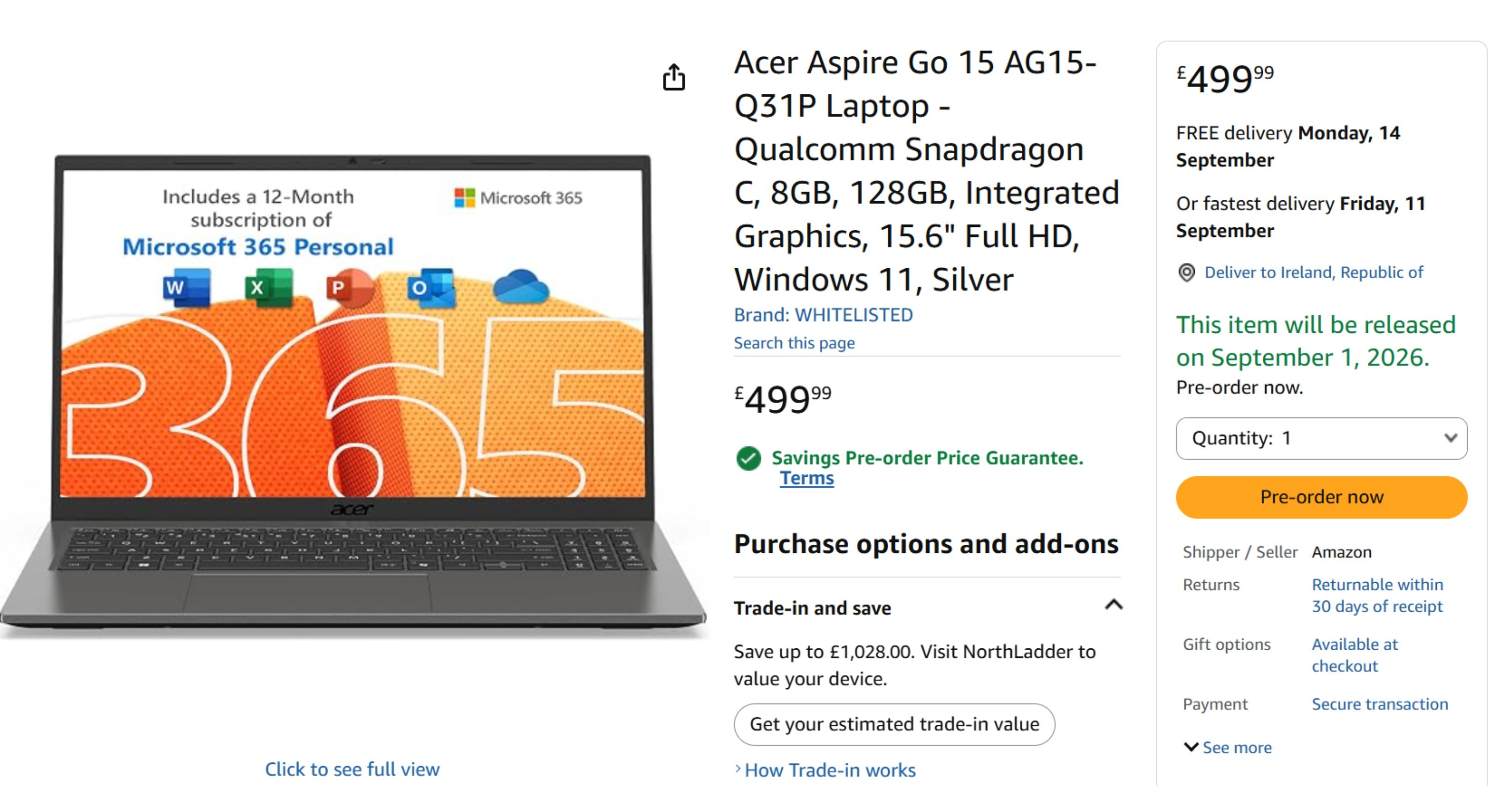 © Amazon UK via VideoCardz