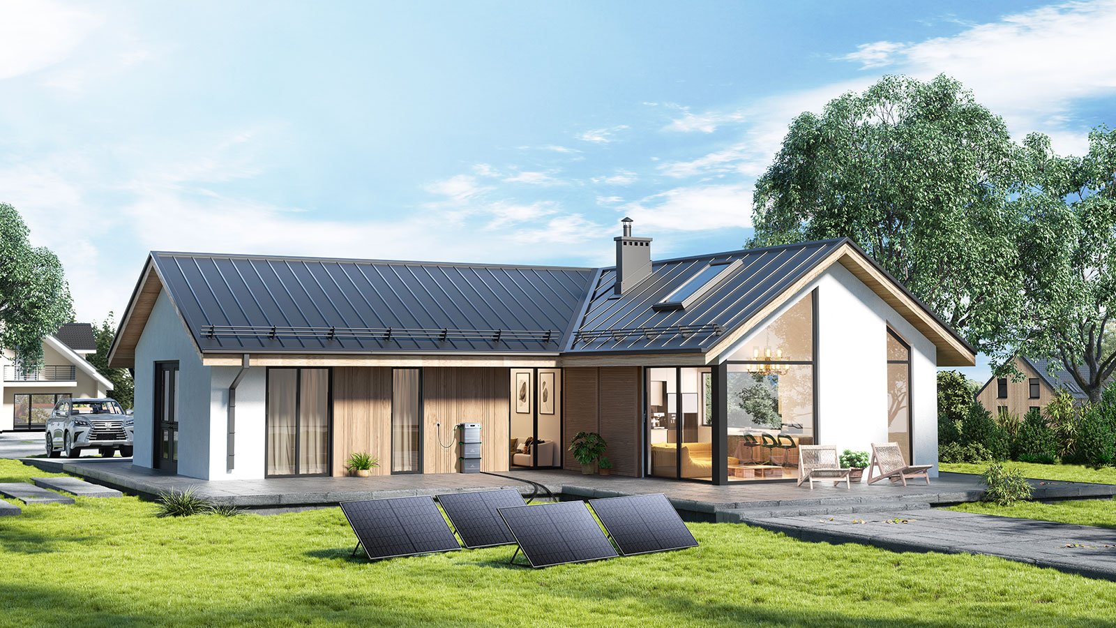 Le SolarFlow 800 Pro connecte vos panneaux solaires à la maison, stocke l’énergie produite et la redistribue la nuit pour réduire votre facture. ©Zendure