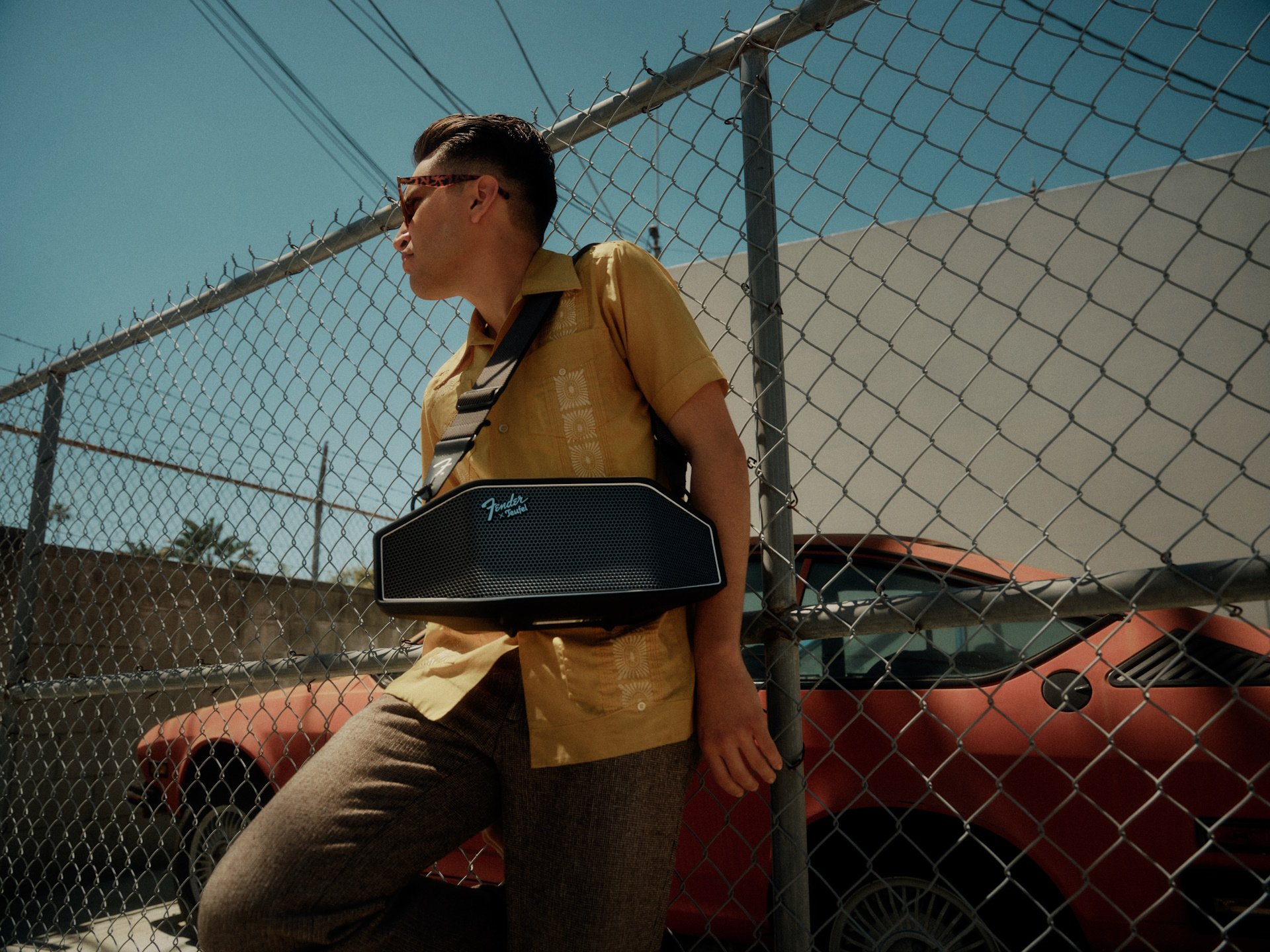 L'enceinte sans fil Fender x Teufel Rockster Cross. ©️ Teufel