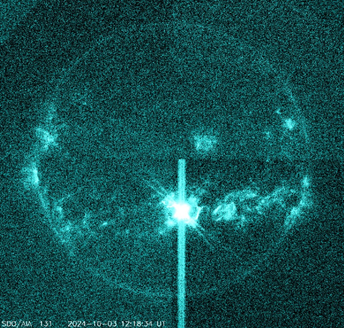 L'éruption solaire du 3 octobre était dirigée "pile" en face de la Terre. © NASA/SDO