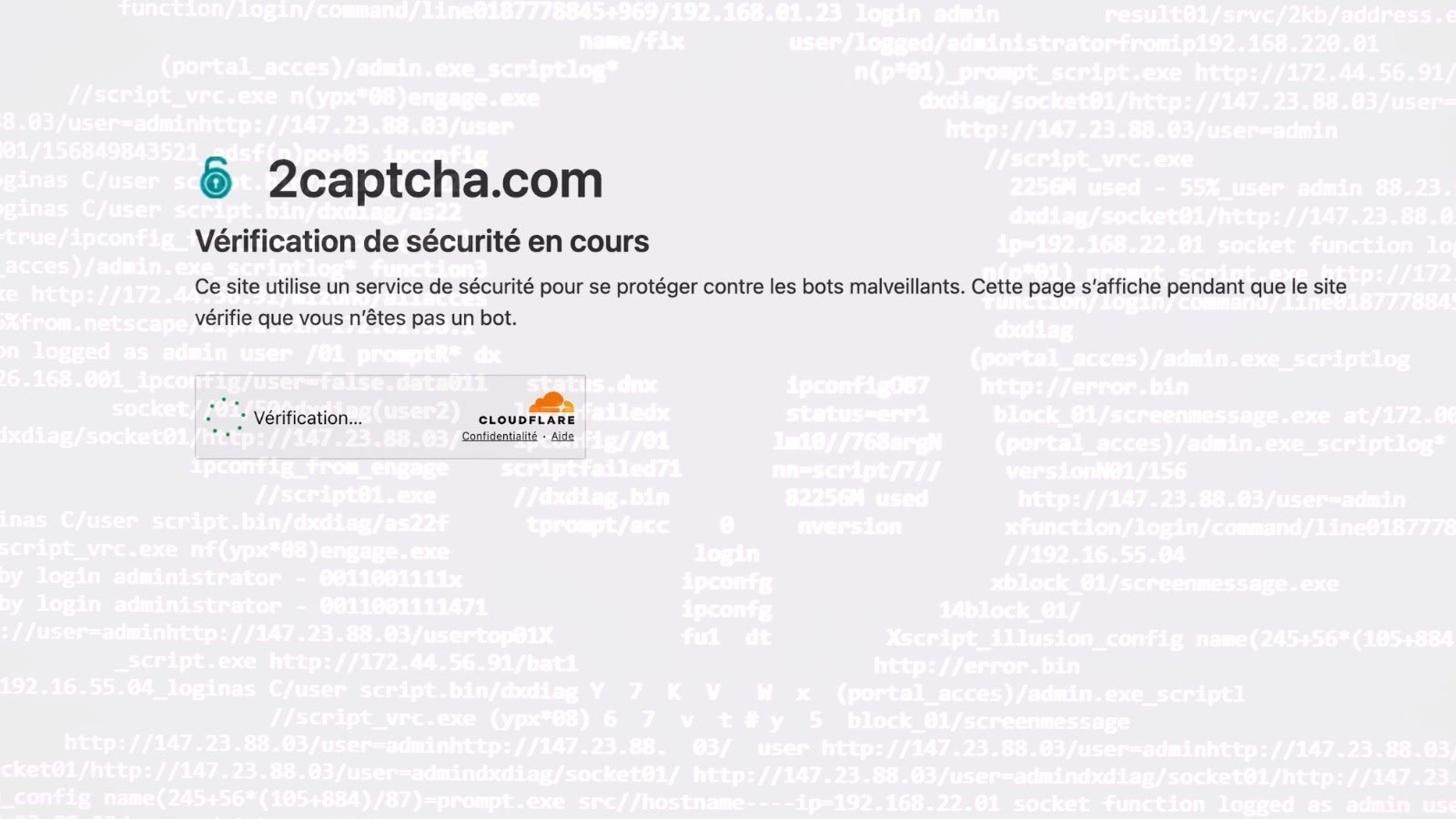 Captcha CloudFlare © Naïm BADA