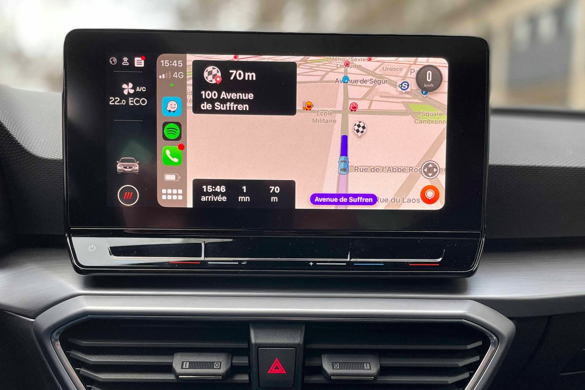 Le véhicule est compatible avec Apple CarPLay sans fil