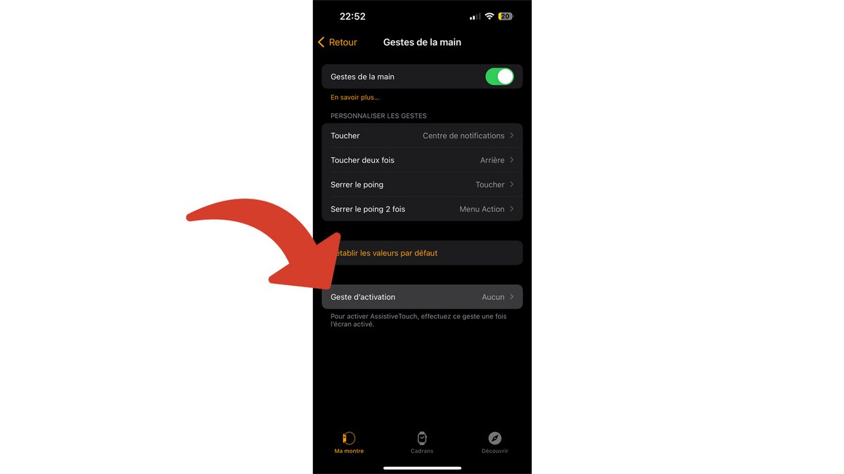 Geste d'activation d'AssistiveTouch © Clubic