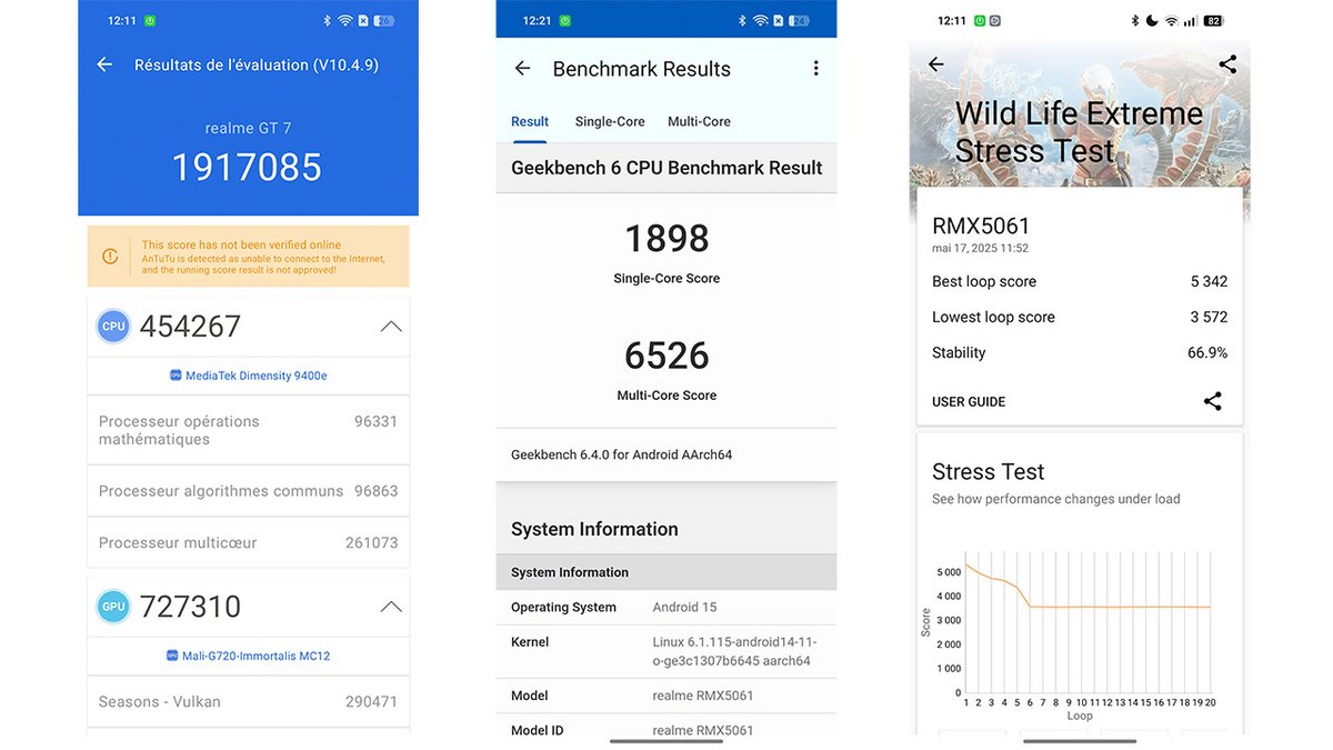 Test realme gt 7 bench