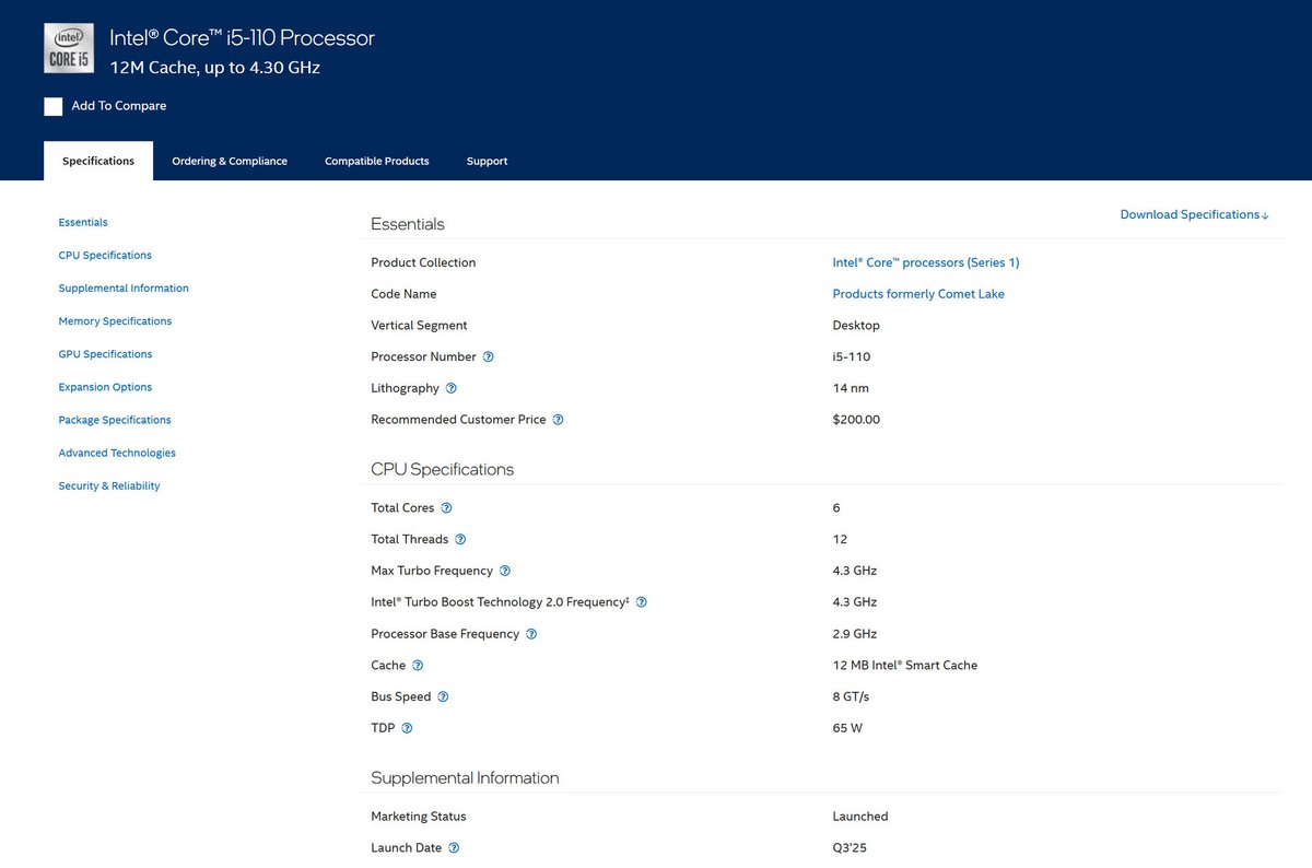 Intel Core i5-110