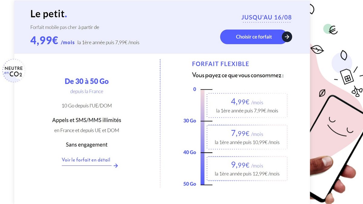 Prixtel s'adaptera en fonction de vos besoins du moment