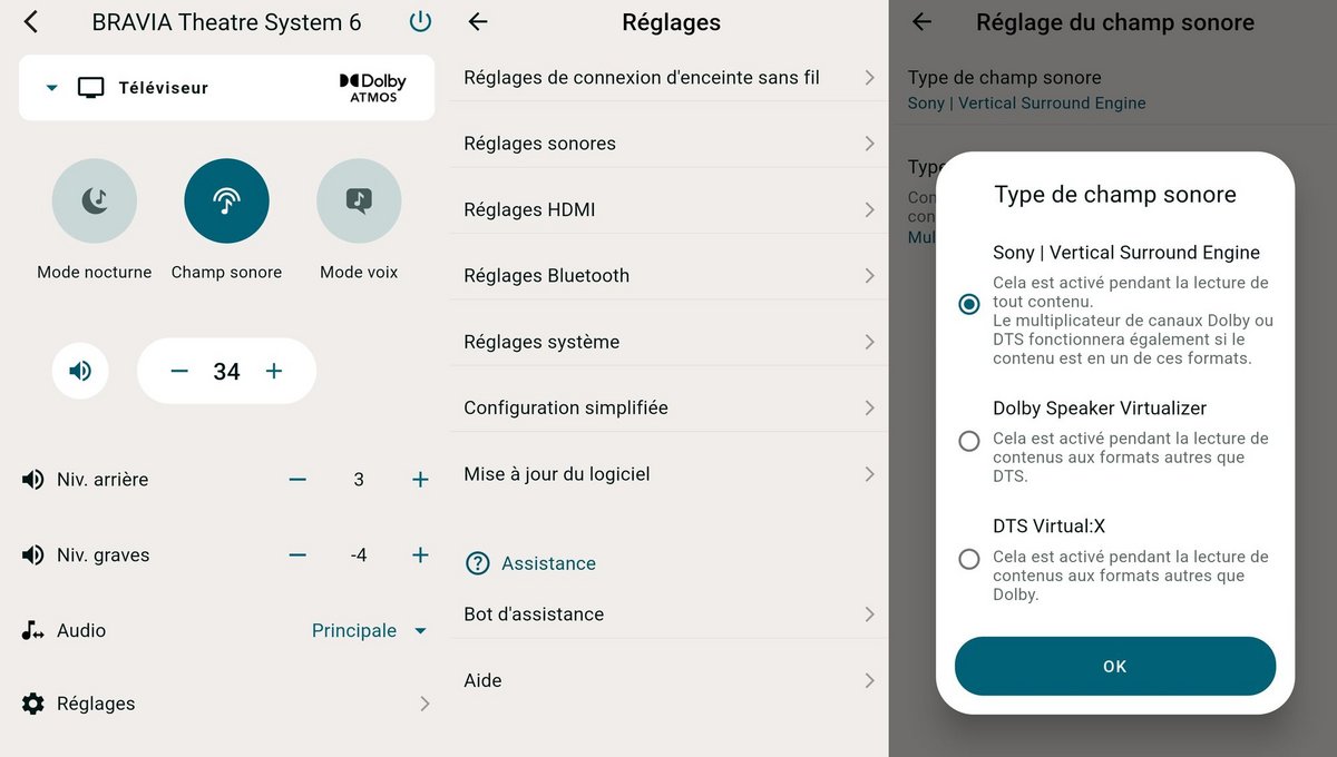 L'application Bravia Connect est très intuitive