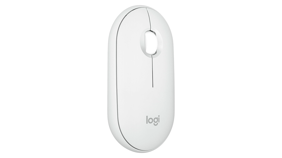 La petite souris sans-fil Logitech Pebble Mouse 2 M350s, ambidextre et multidispositif