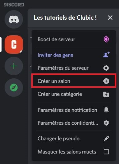 discord créer salon