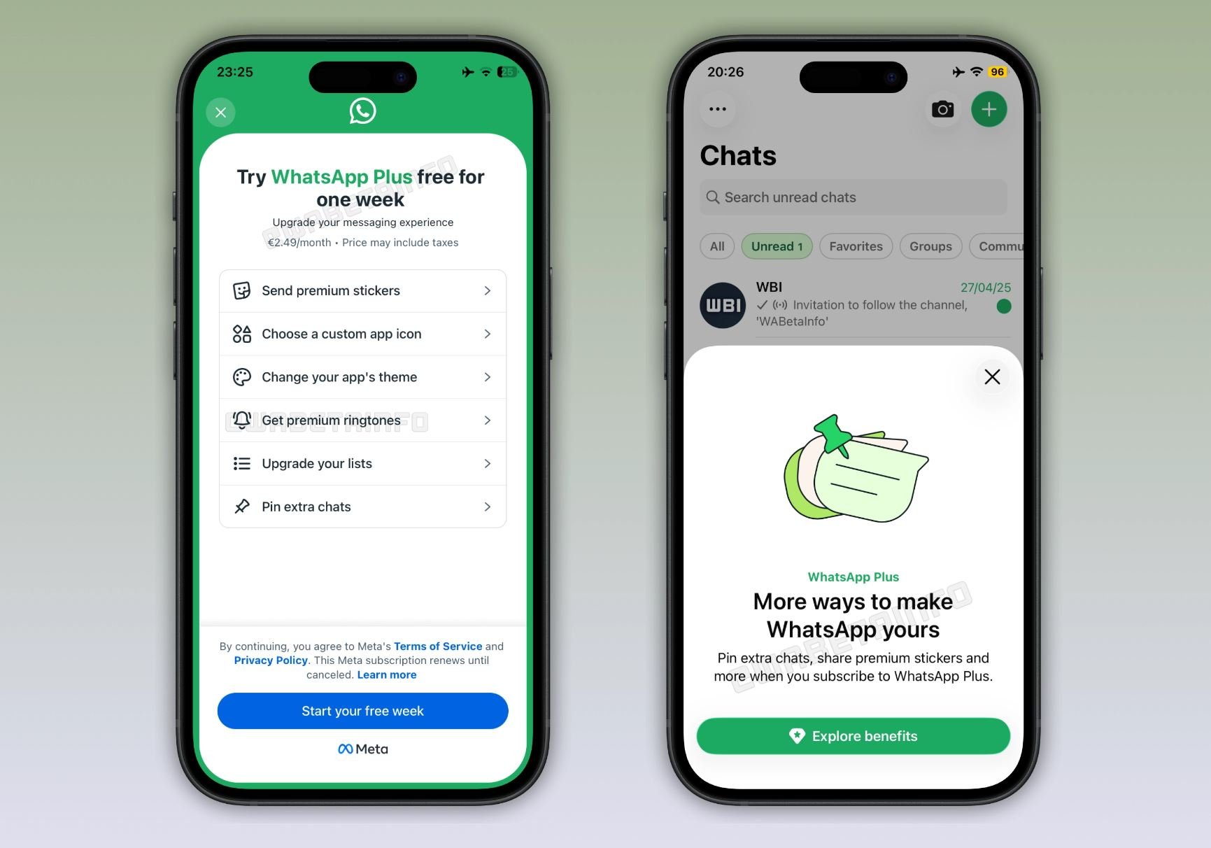 Certains utilisateurs ont déjà accès à WhatsApp Plus sur iOS. ©WABetaInfo