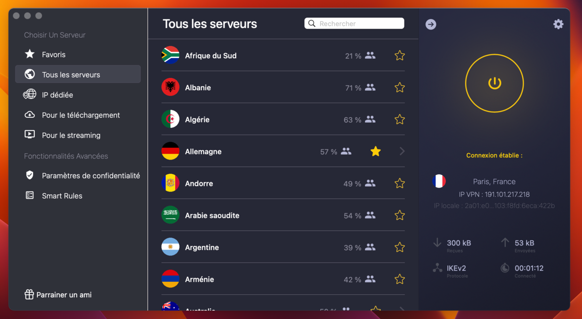 CyberGhost protège vos sessions de télétravail partout dans le monde grâce à ses 11 000 serveurs et sa prise en charge des protocoles VPN les plus fiables © Clubic